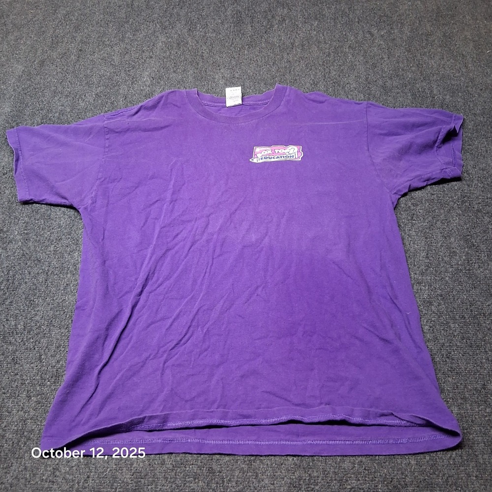 Vintage Box Tops for Education T Shirt Size XL Purple 90s Y2K